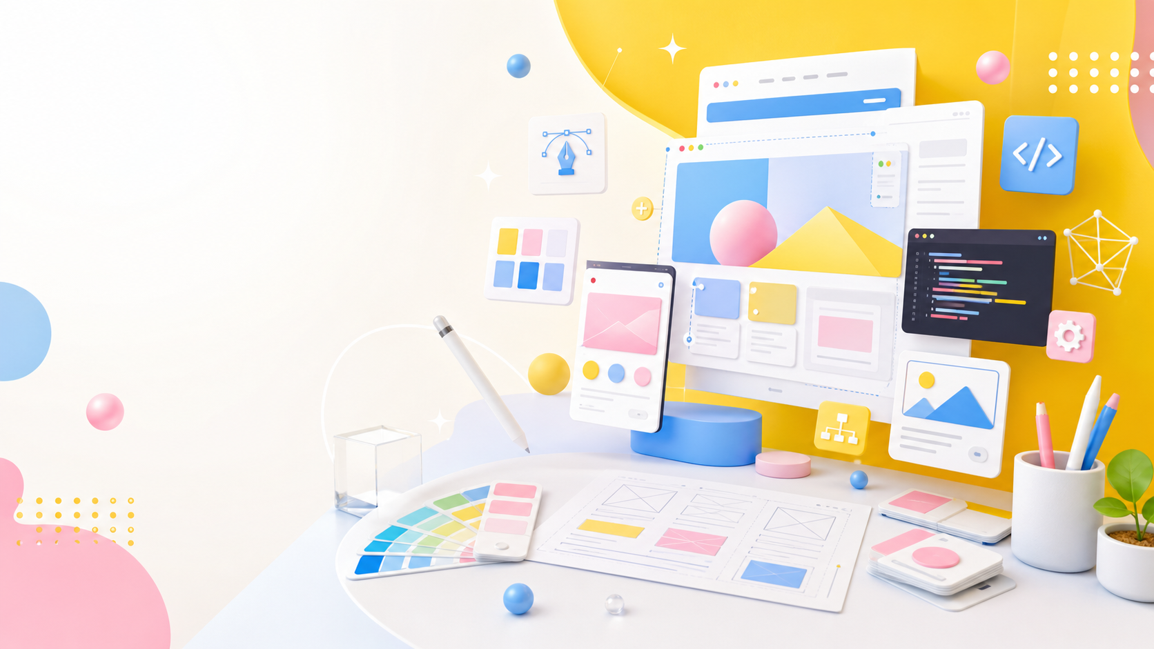IT企業Luminiqueをイメージした明るいワークスペース